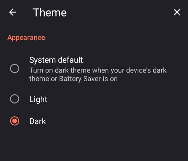 brave browser dark mode