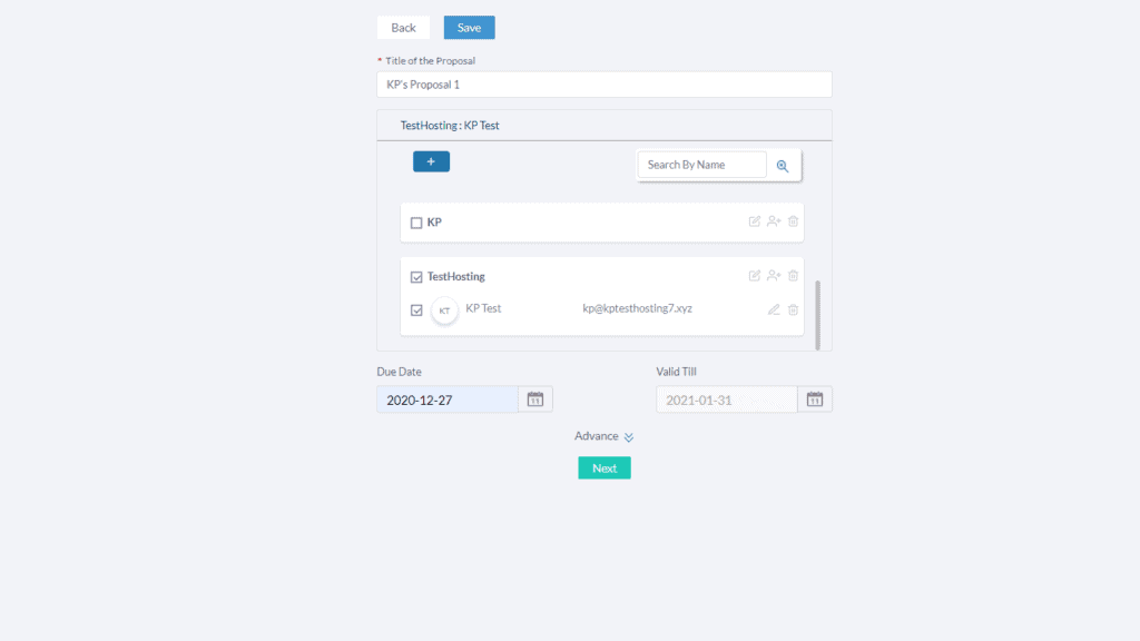 fresh proposals choose date and clients