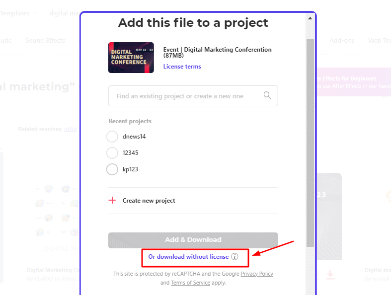 how to download from envato elements step 4