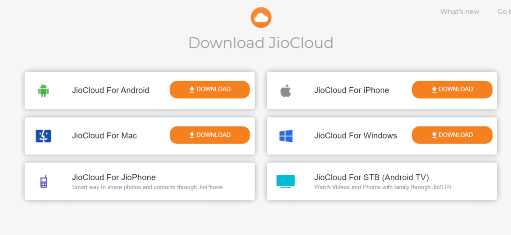 JioCloud apps