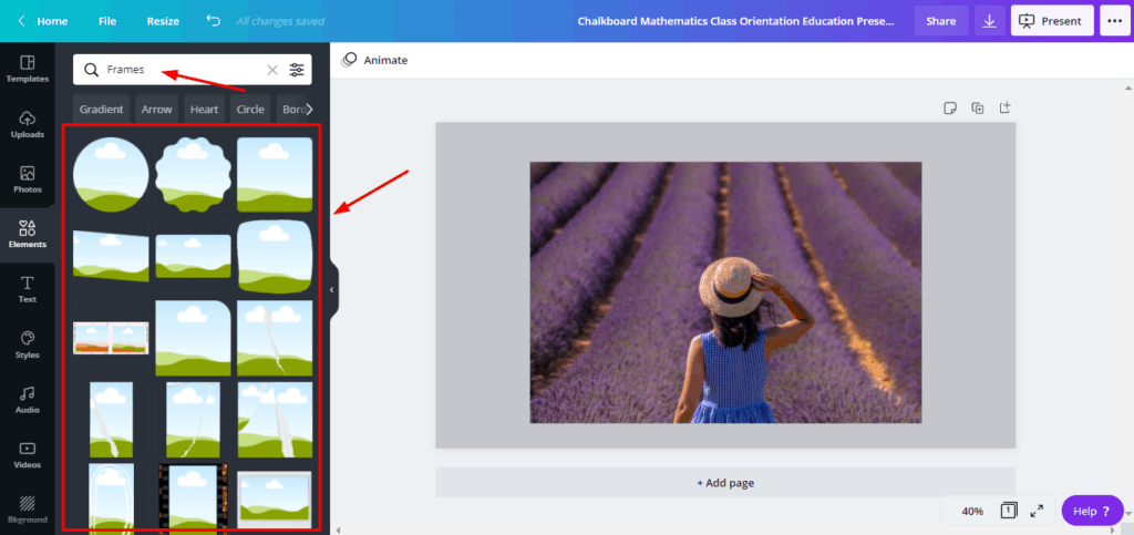 Canva Frames