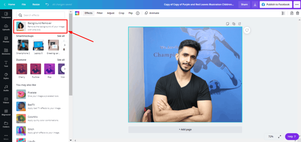 Canva highlight effect - Remove background