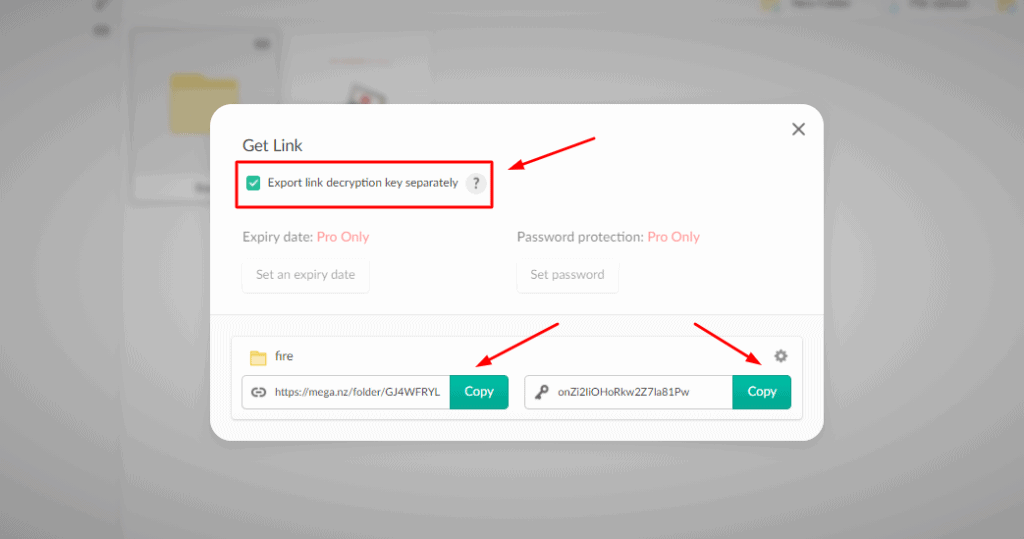 Mega link decryption key