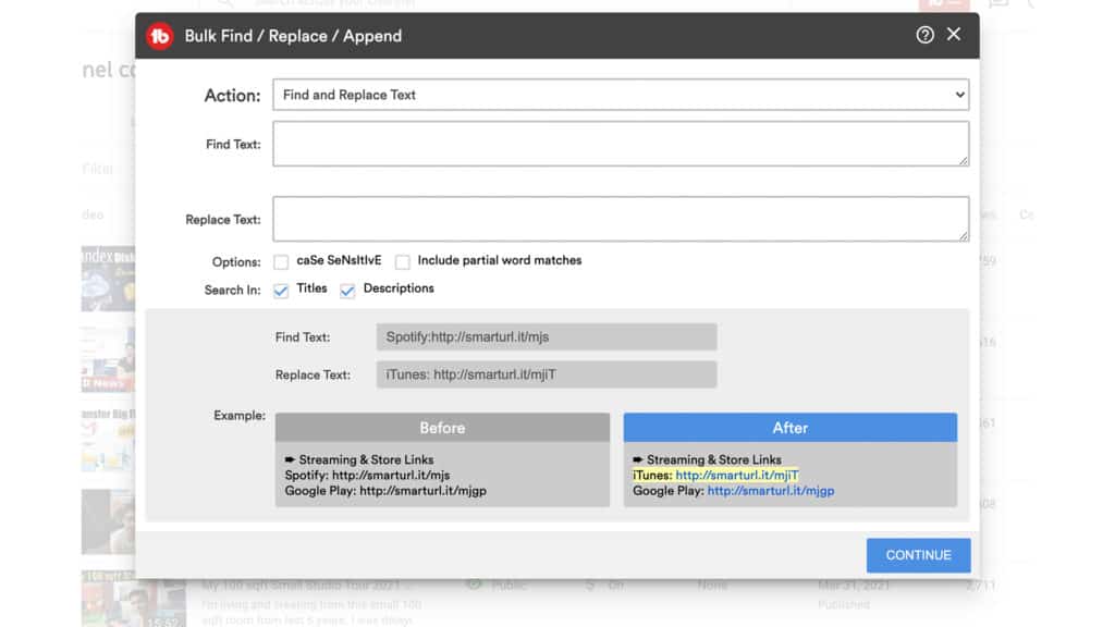 TubeBuddy Bulk Processing Tools