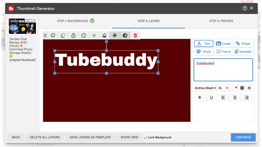 tubebuddy thumbnail generator