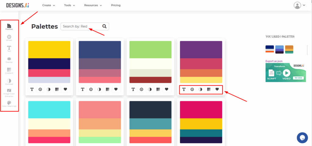 Designs.ai Color Matcher