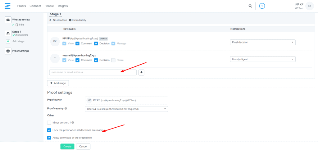 Ziflow project settings