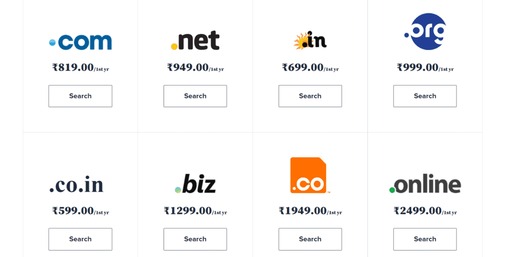 bluehost Domains Price