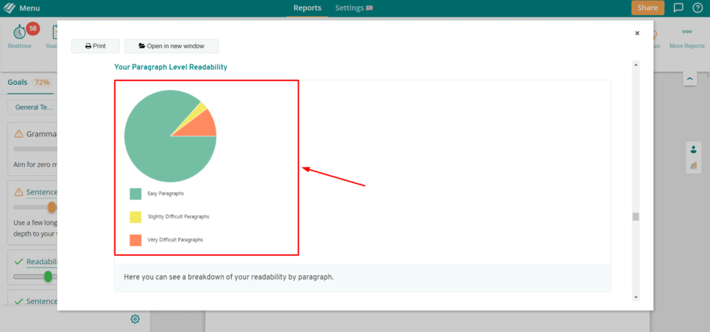 Helpful suggestions in summary reports