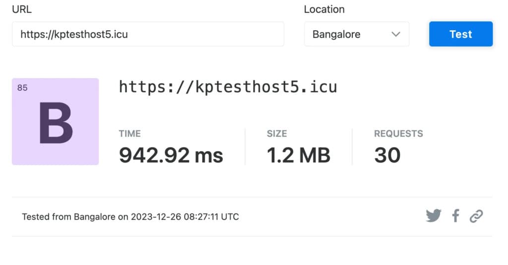 HostArmada Web Warp speeds - Indian servers