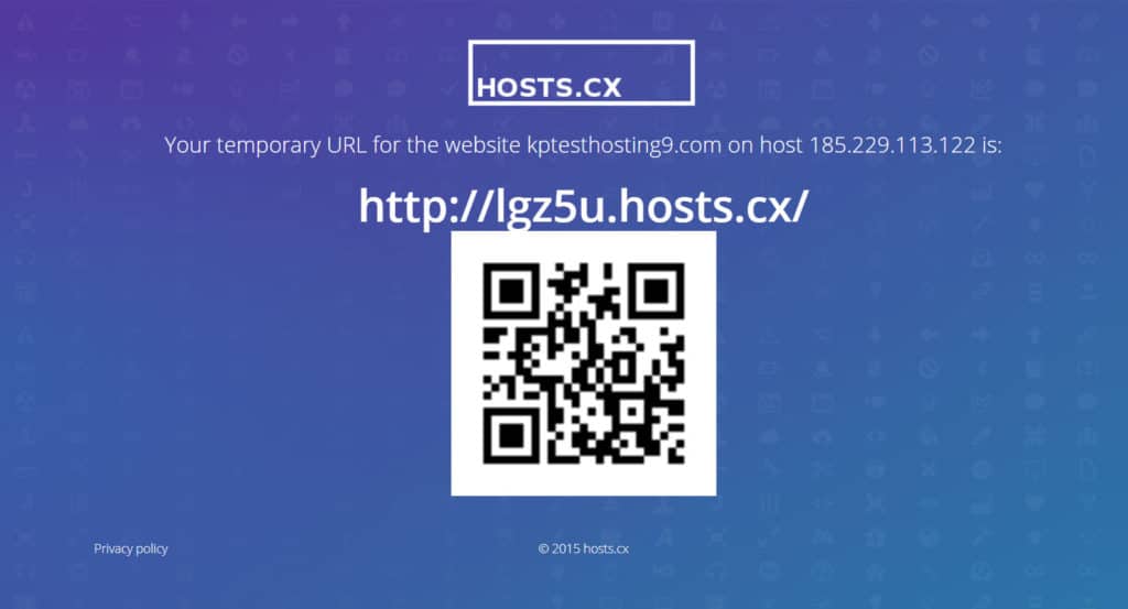(hosts.cx) Step 3 - Preview URL and QR code