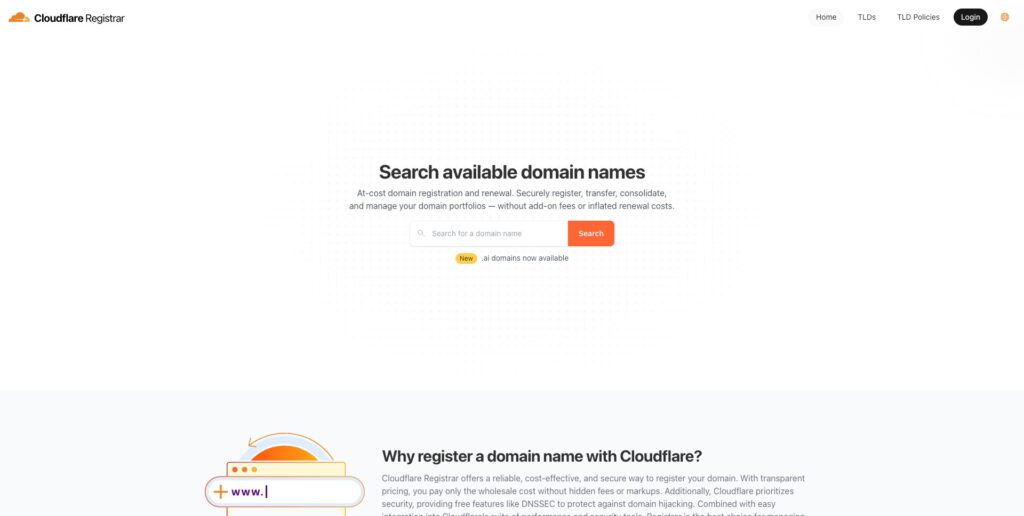 Cloudflare homepage