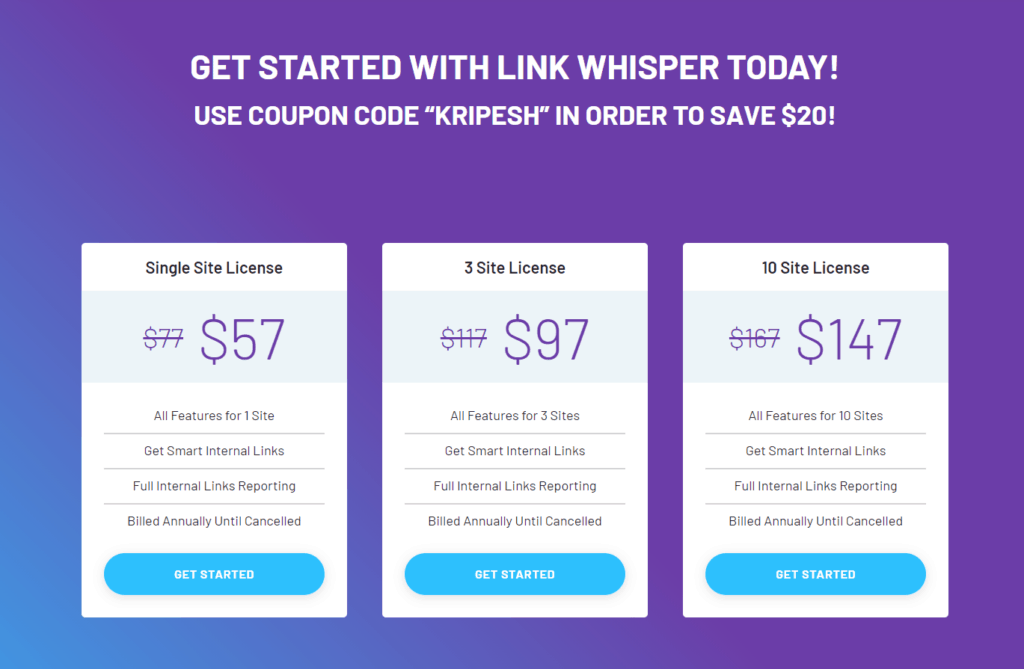 Link Whisper Discount coupon
