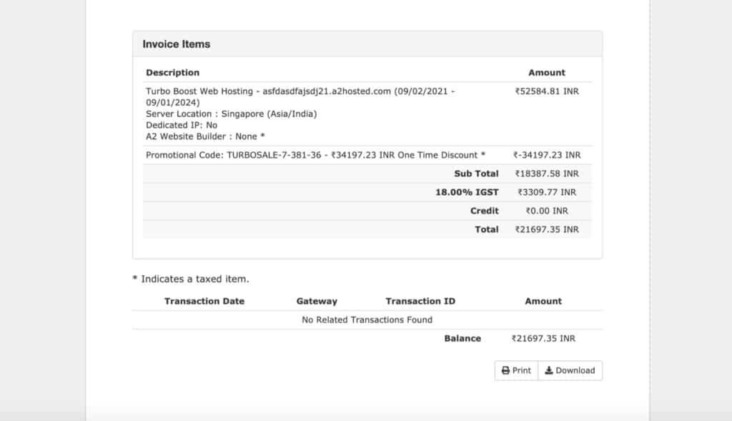 Billing and GST