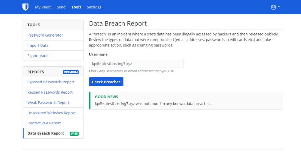 Bitwarden Data Breach Reports