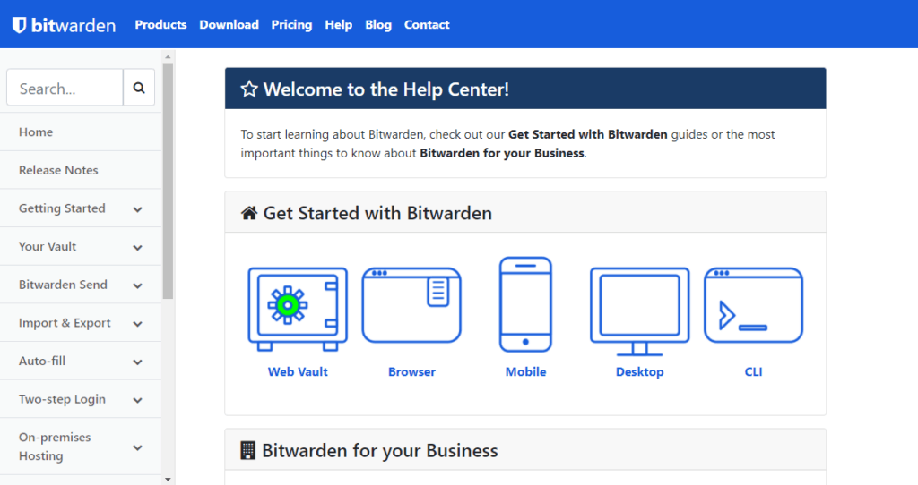 Bitwarden Help Center