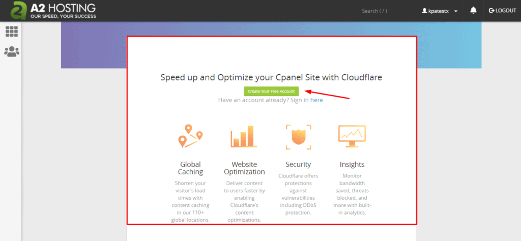 Create Cloudflare account