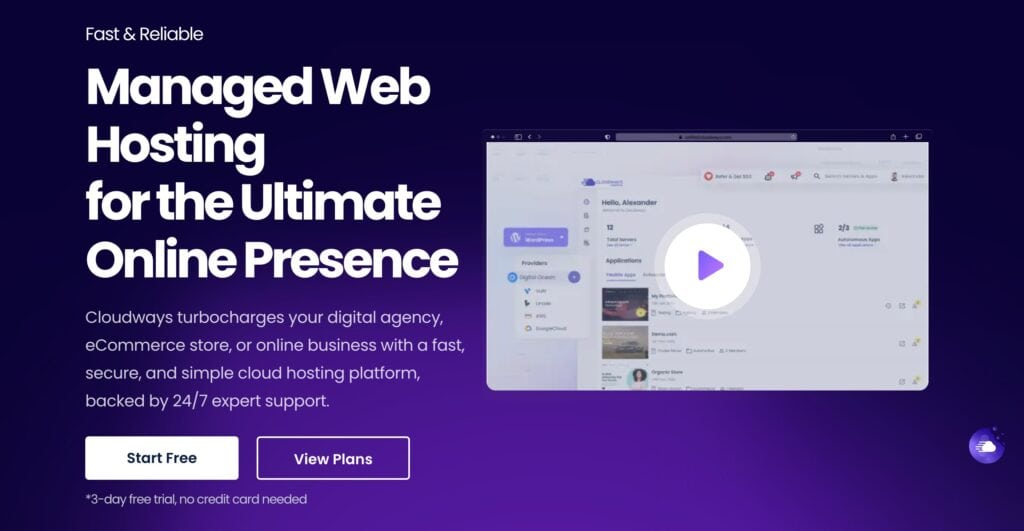 Cloudways homepage