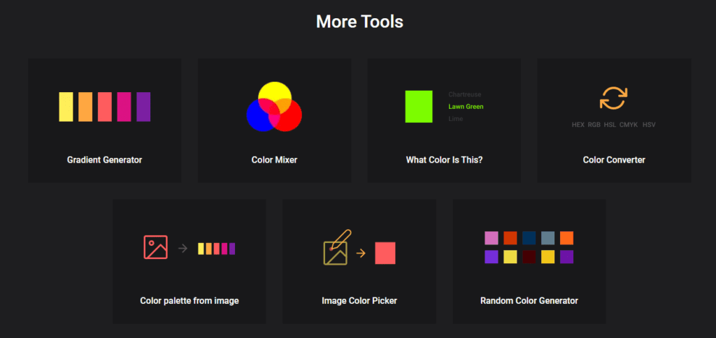 Additional tools in Color Designer