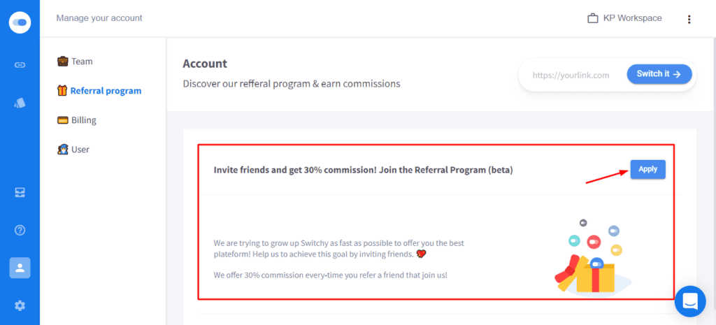 Switchy Referral Program