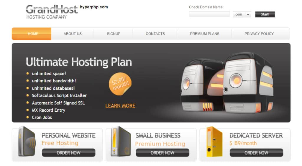 HyperPHP home page