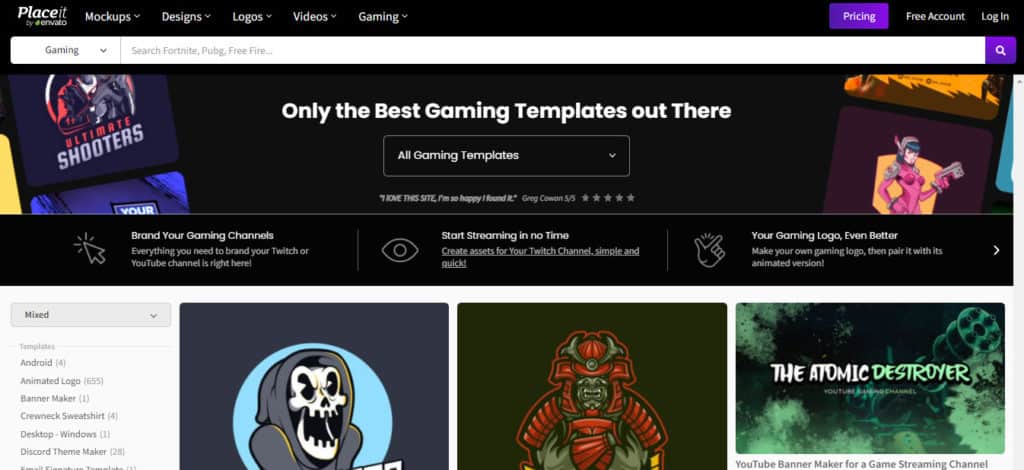 Placeit Gaming Templates