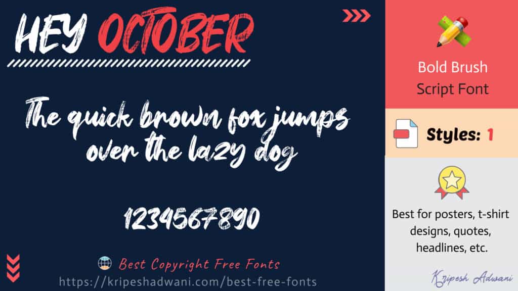 Hey-October-free-font