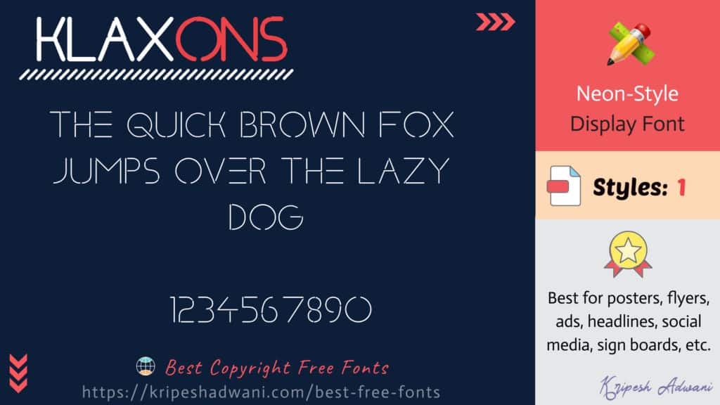 Klaxons-free-font