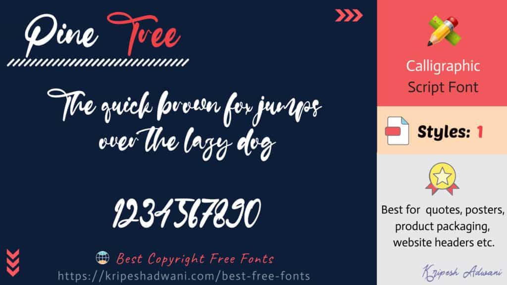 Pine-tree-free-font