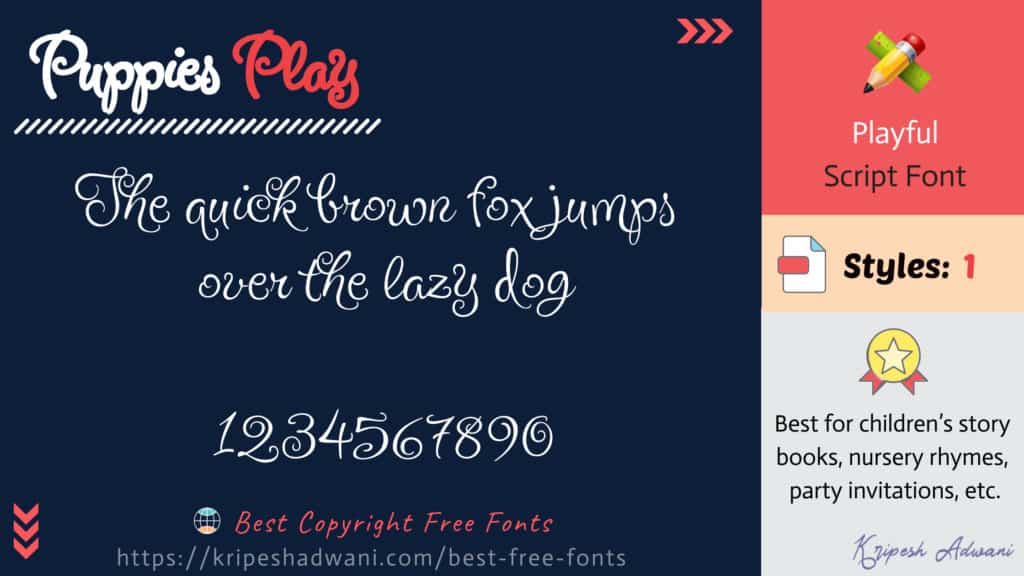 Puppies-Play-free-font