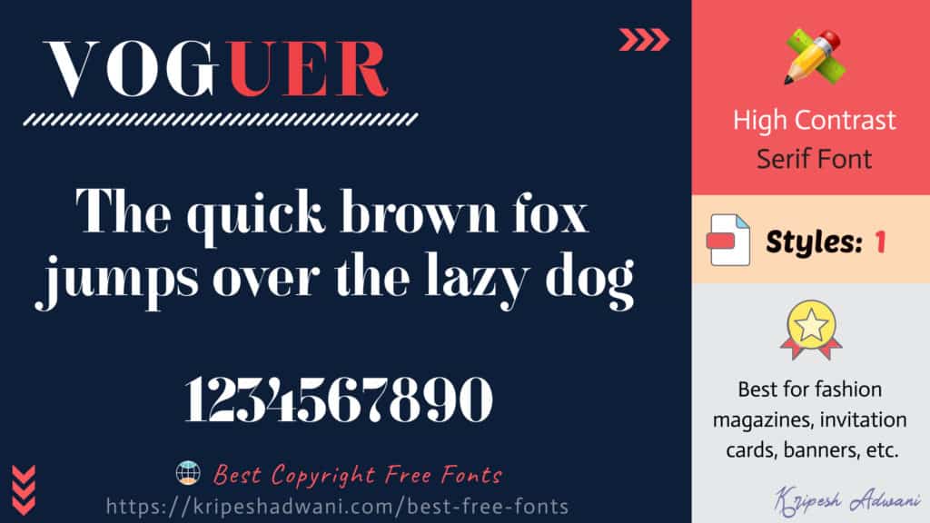 Voguer-free-font