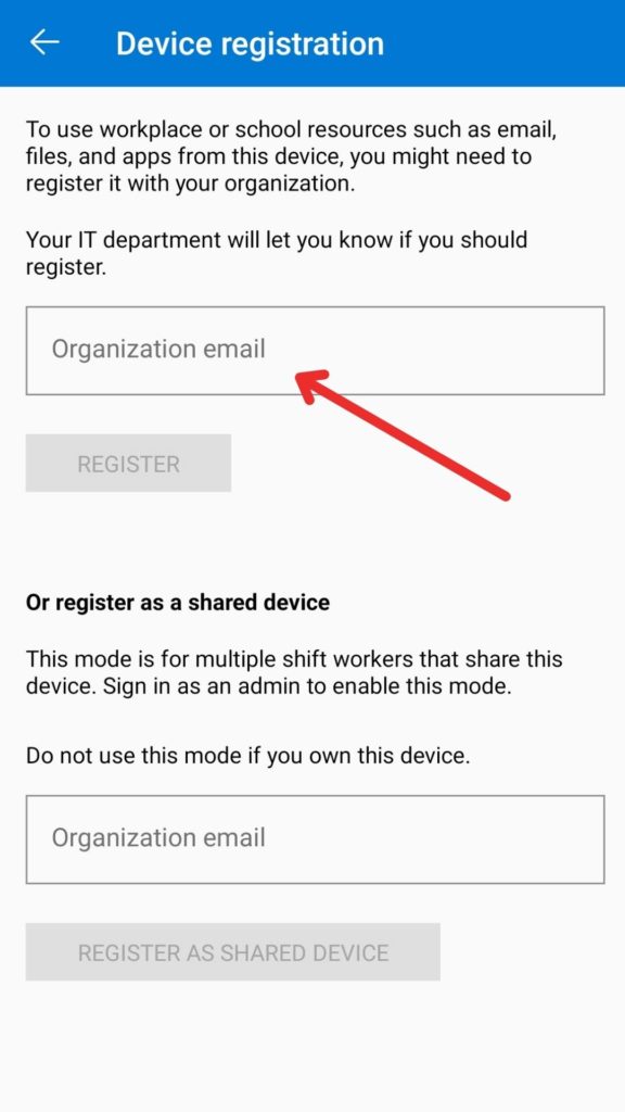 Device Registration in Microsoft Authenticator