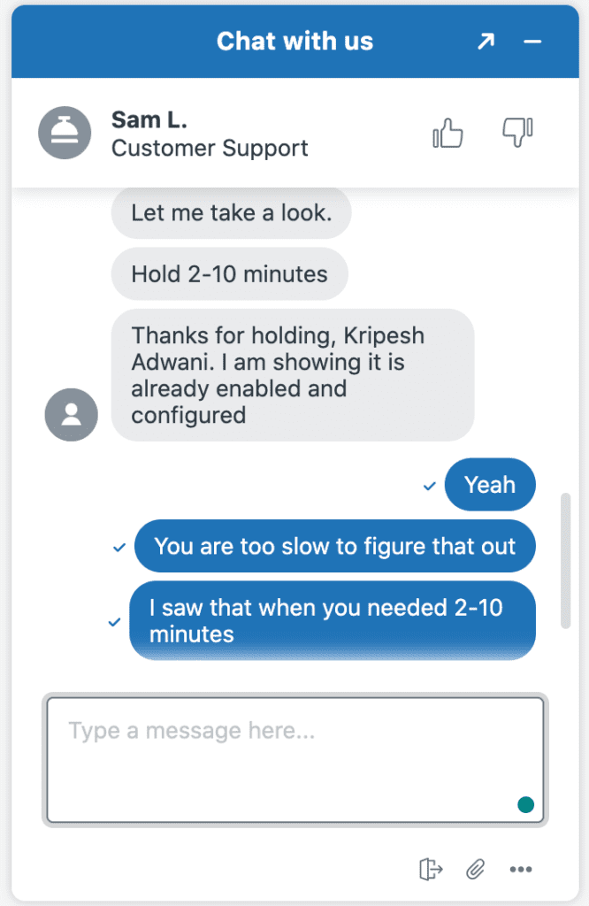 InMotion live chat support
