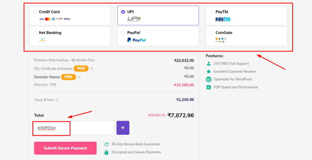 Purchasing Hosting from Hostinger 1