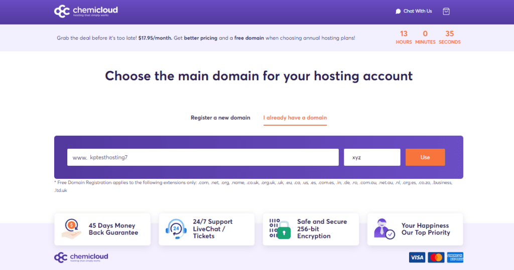 Adding domain in ChemiCloud