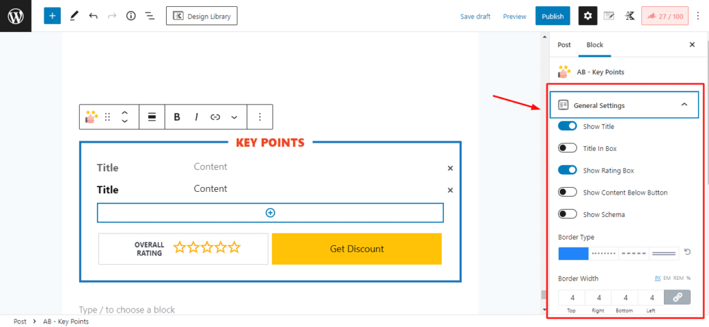 Customizing AffiliateBooster Blocks settings