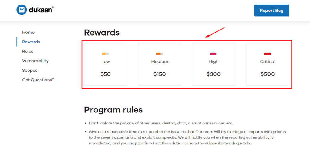 Dukaan Bug Bounty Program