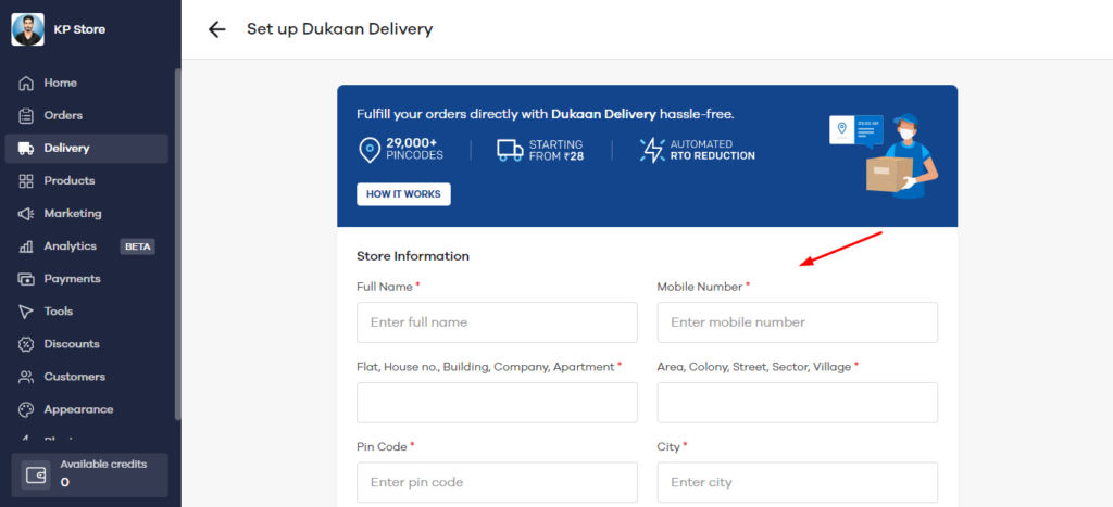Dukaan Delivery