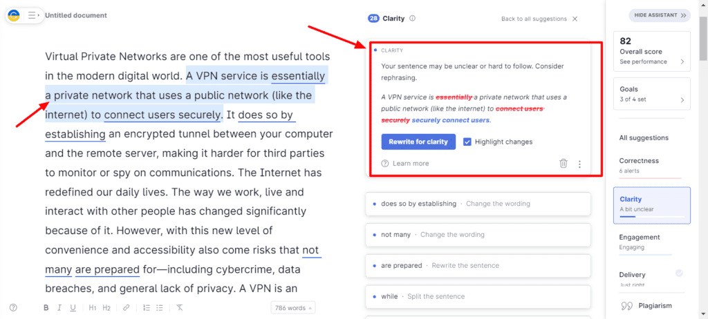 Grammarly - Content Clarity