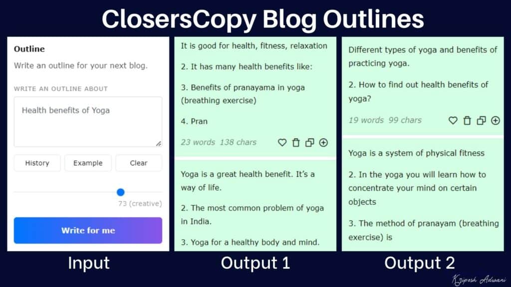 ClosersCopy Blog Outline