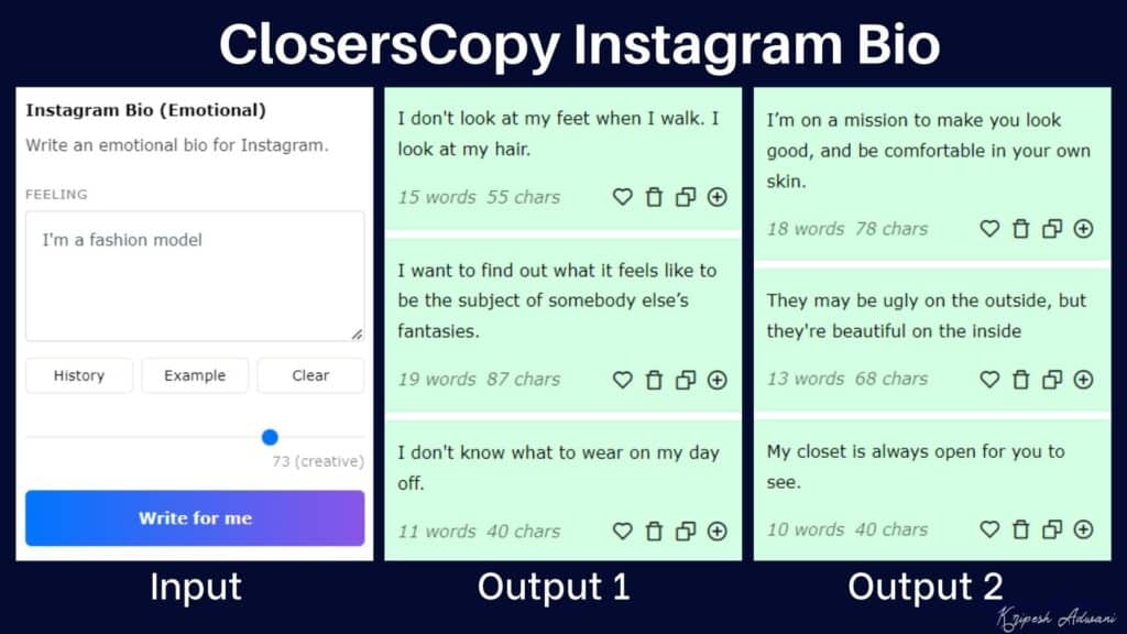 ClosersCopy Instagram Bio