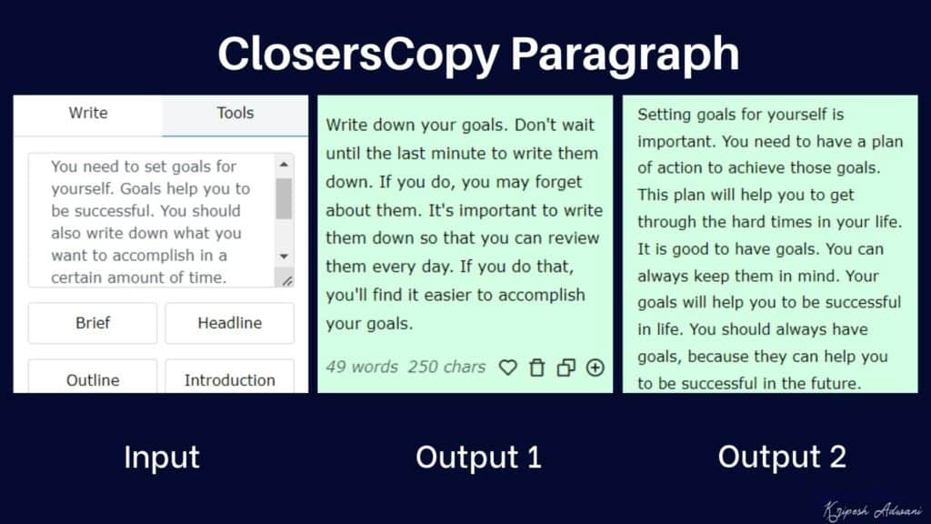 ClosersCopy Paragraph