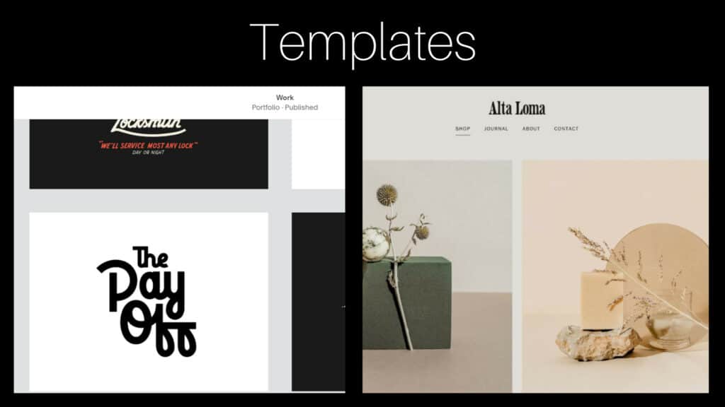 Squarespace template designs