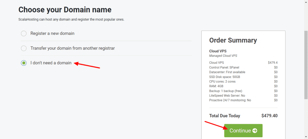Adding a domain to Scala Hosting