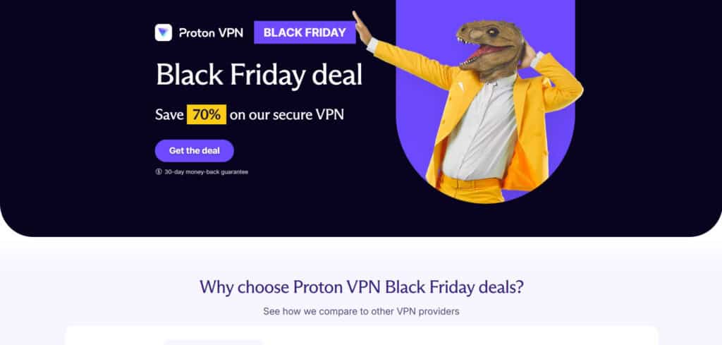 ProtonVPN Black Friday Banner