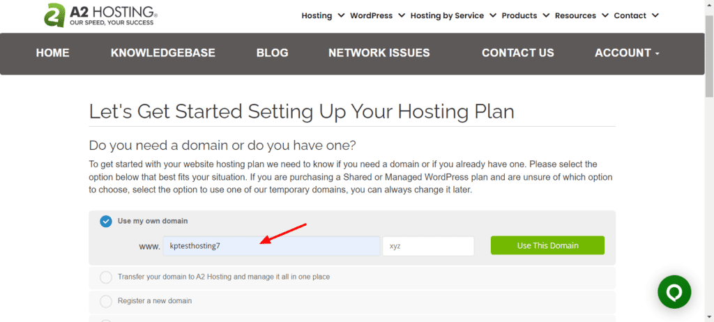 Setting up a domain on A2 Hosting