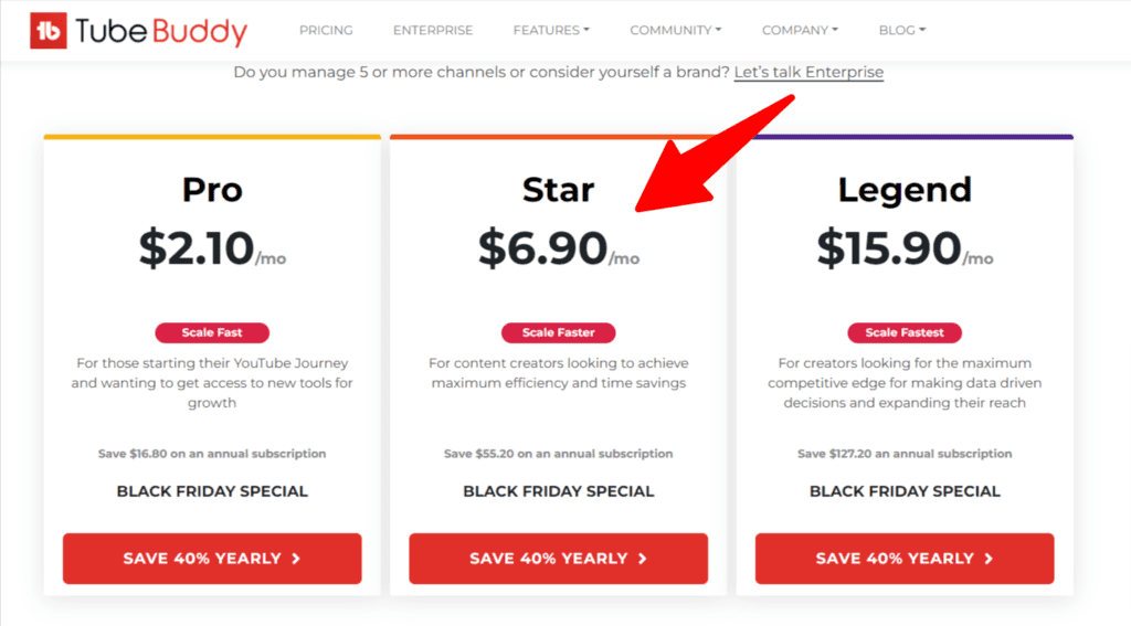 TubeBuddy Black Friday Discount Offers
