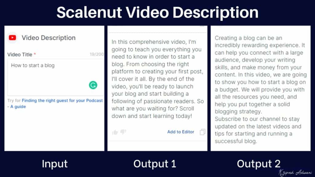 Scalenut Video Description