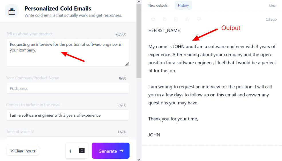 Jasper AI Personalized Cold Emails
