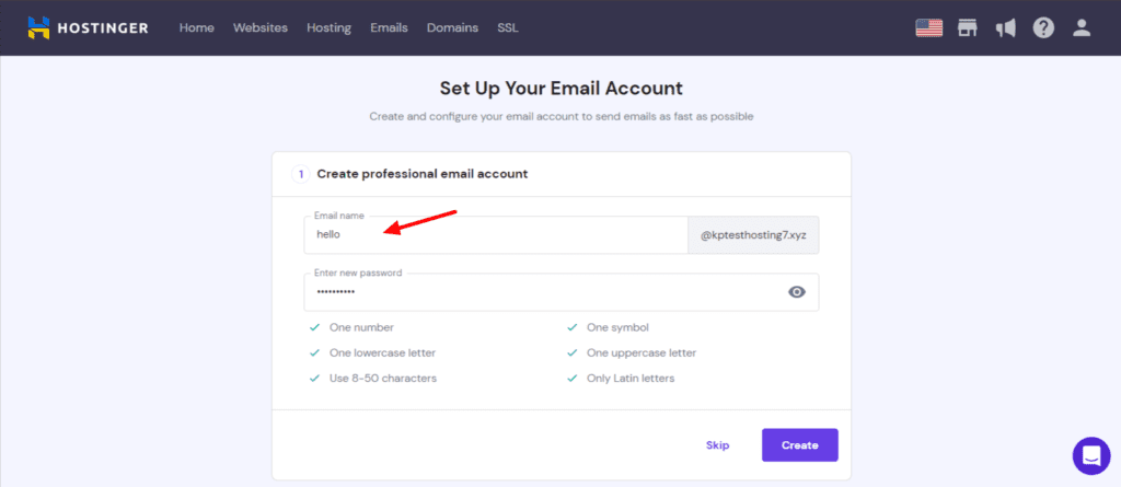 Creating-email-account-in-Hostinger